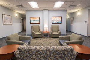 The lobby at The McAuley Inn