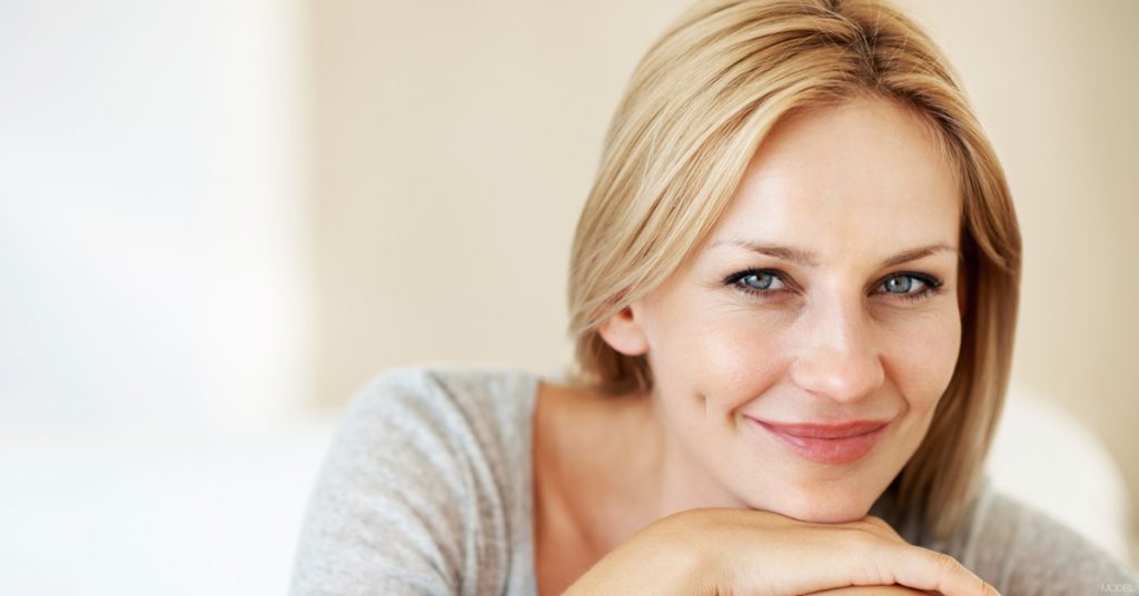 Woman in Ann Arbor who has received a BOTOX treatment
